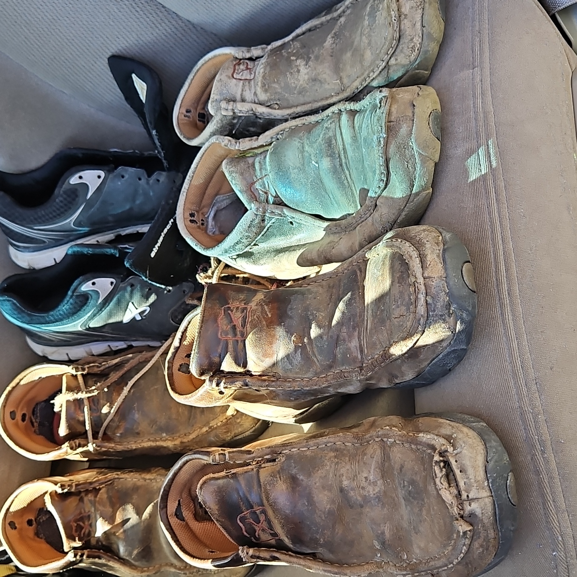 Twisted X Shoe Lot 7.5m & Athletech Shoes 8 Mens